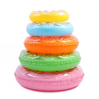 China Water Fun Places Wholesale Inflatable Colored PVC Material Eco-friendly Swimming Ring Swimming Ring For Party for sale