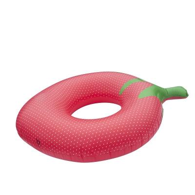 China Wholesale Water Park Pool Ring Buoy Inflatable Strawberry Kids Float Swim Swim Ring for sale