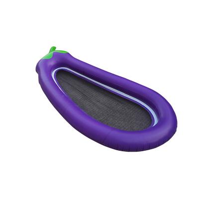 China Outdoor Water Fun Custom Swimming Party Floating Big Eggplant To Play Inflatable Purple Eggplant Ride-On Toy For Kids And Adults for sale