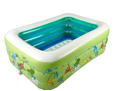 China Water Fun Sets Inflatable Swimming Pool For Adults Swimming Pool For Family Large Size Blow Up Rectangular Deep Pool for sale