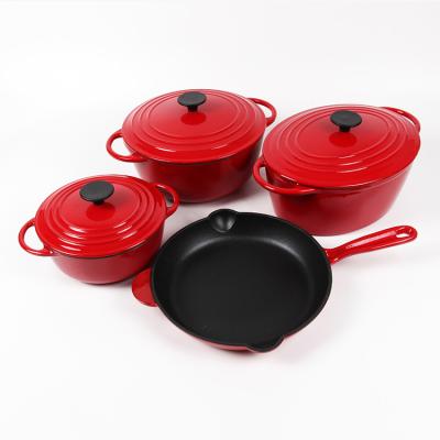 China 2022 Sustainable Kitchen Cookware Sets Porcelain Pot And Pan Makers for sale