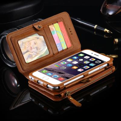 China Wallet Function Hot Selling Leather Mobile Credit Card Wallet For iPhone 13 Pro Max Samsung Multi Functional Cell Phone Cases for sale