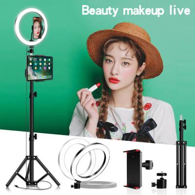 China Hot Sales ABS+PC 360 Level Brightness Ring Light 10 Degree Angle Adjustable LED Ring Light With Tripods for sale