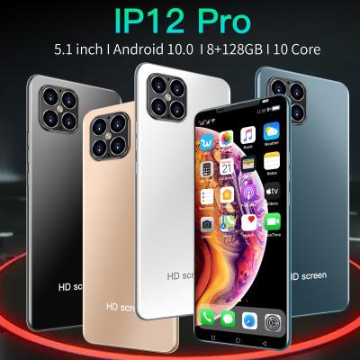 China Dual SIM Card Free shipping smartphone IP12 Pro 8GB + 128GB 5.1inch full screen Mobile phone finger/face unlock phone for sale