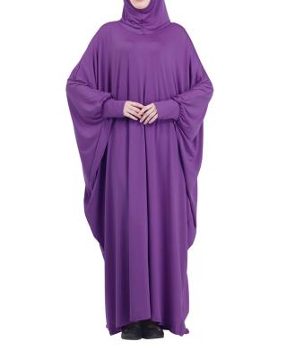 China Modest Muslimah Styling Church Pray Abaya in Dubai Long Sleeve Islamic Clothing Malaysian Arab Muslim Robe Kaftan for Women Solid Color for sale