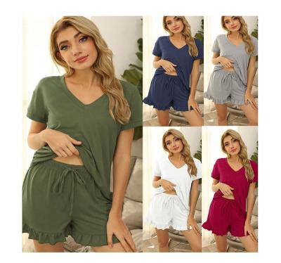 China QUICK DRY sexy pajamas launch cheap sexy two-piece sets sleepwear new plush hip suit two-piece home suit for sale