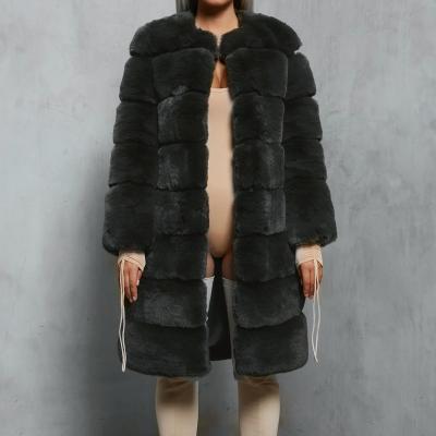 China Anti-wrinkle plus size faux fur coat winter faux fur coat luxury smart woman rabbit rabbit fur coat fashionable faux fur coat outwear for sale