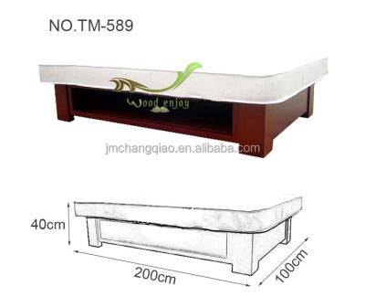 China Leisure Spa Bed TM589 Wooden Solid Wooden Bed Spa Massage Bed for sale