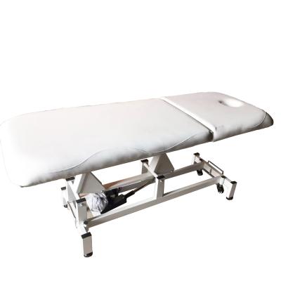 China New Beauty Table Massage Bed Iron Electric Pure White Massage Bed Bi-Motor Options Can Bear 200kg B-912 for sale