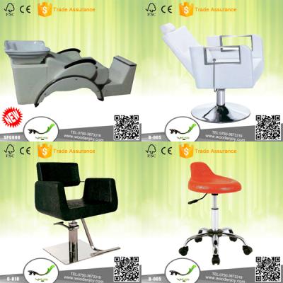 China Wholesale Shampoo Chair Barber Chairs, Shampoo Unit Ceramic Bowl, Stool, Styling Chair Parwoodgold 18 for sale