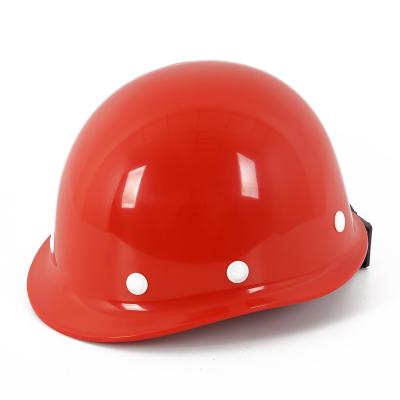 China ABS Materials Red Working Helmet Construction Site Button Style Safety Helmets for sale