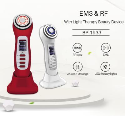 China Skin Tightening New Fashionable Photon Wrinkle Remove RF EMS Beauty Device Deep Cleaning Skin Tightening Vibration Massage for sale