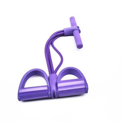 China Durable Hot Sale Fitness 4 Tubes 6 Tubes Indoor Resistance Exercise Bands Yoga Equipment Pedal Foot Puller for sale