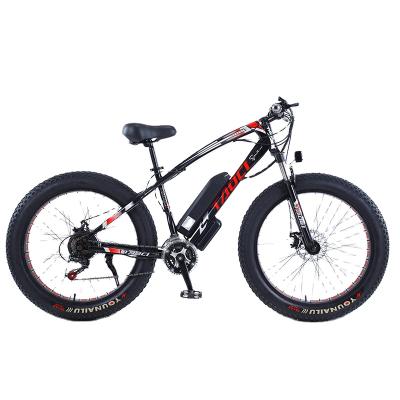 China Hot Selling Cheap Aluminum Alloy High Carbon Steel Double Disc Brake 26 Inch Electric Bike Mountain Bike for sale