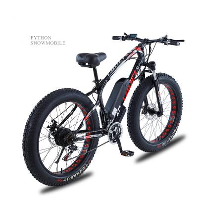 China 26 Inch High Quality High Carbon Steel Lithium Battery Variable Speed ​​And Power Assisted Long Resistance Snowmobile Adult Mountain Bike for sale