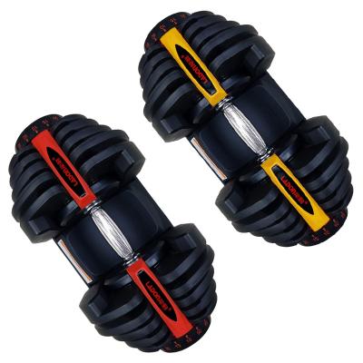 China Adjustable Gym Dumbbell Set Home Equipment High Quality Durable/Eco-friendly/Anti-slip 24Kg 40Kg Fitness for sale