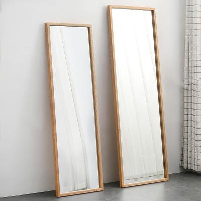 China Morden Glass Mirror Custom Rubber Wood Framed Mirrors for sale