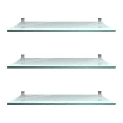 China Eco-friendly Glass Brackets Glass Shop Shelf Stainless Steel Glass Book Shelves for sale