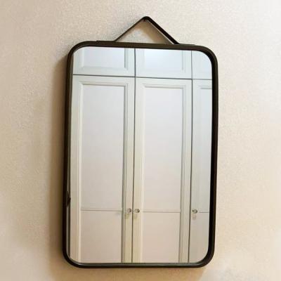 China Contemporary Rectangle Black Wall Decor Frame Mirror For Living Room Hanging for sale