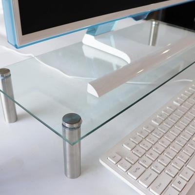 China Duronic Monitor Stand Riser (Height) Clear Transparent Universal Tempered Glass Adjustable for sale