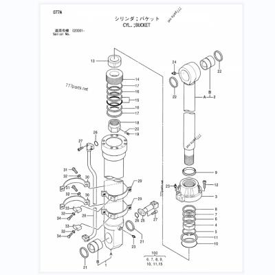 China Hydraulic Machinery Excavator 4638084 Bucket Cylinder Asses Y ZX850-3 Cylinder for sale