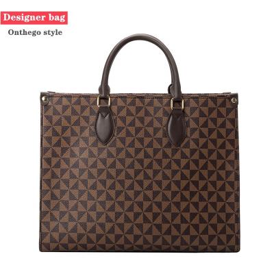 China Famous Designer Handbags Brands On Go Style Women Tote Bags Luxury Designer Handbags Famous Brands Flower Plaid Ladies Fold-Over Handbag for sale