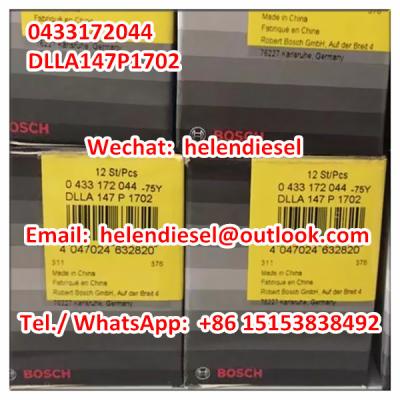 China Genuine Brand New BOSCH injector nozzle 0433172044 , 0 433 172 044 , DLLA147P1702 , DLLA 147 P 1702 ,  Bosch original for sale