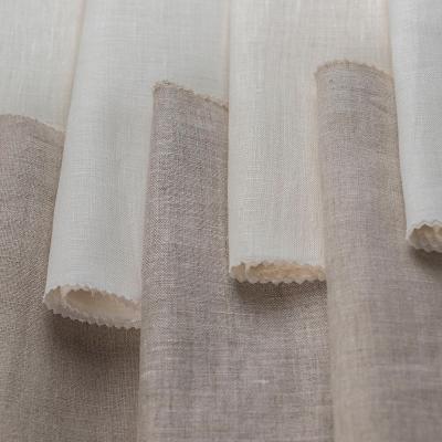 China Double Faced Good Quality Customized Plain Dyed Striped Linen Fabric For Shirt for sale