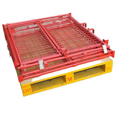 China OEM/ODM/OBM heavy duty manufacturing durable medium duty q235 steel frame goods storage metal cage pallet container for sale