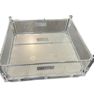 China High Quality Foldable Chinese Factory Warehouse Stainless Steel Pallet Container Storage Pallet Box Container for sale