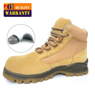 China EN 20345 sefty man S3 safety shoes suede anti-slip genuine leather men safety shoes for sale