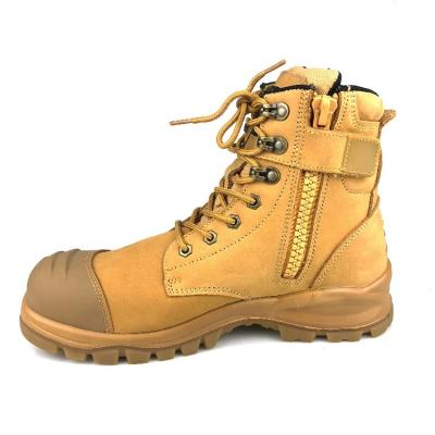 China High Quality Stylish Yellow Leather Steel Toe Safety Shoes Men's Nubuck Steel Toe Australia Outdoor High Heel for sale