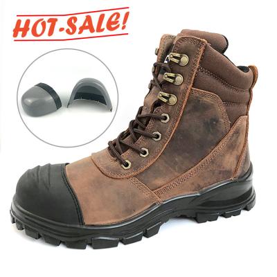 China Wholesale Fashionable High Quality Genuine Leather Work Shoes Steel Toe Ankle Anti-slip China Factory High Safety Shoes for sale