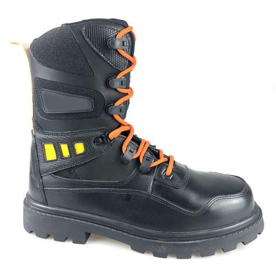 China Steel Toe Fire Resistant Anti Puncture Leather Boots Steel Toe Safety Shoes for sale