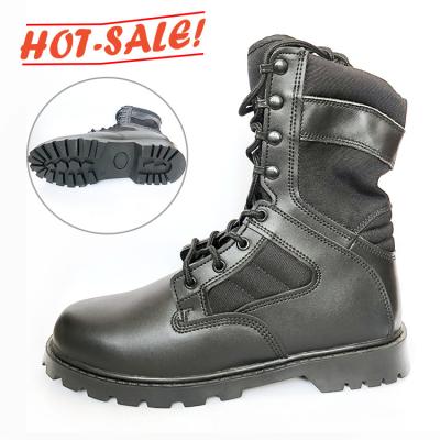 China Light weight high quality anti-skid comfortable non slip genuine leather men's boots high military shoes army ankle boots for sale