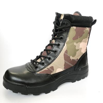 China High Quality Light Weight Breathable Genuine Leather Anti-skid Sock Boots Men's High Army Military Ankle Boots for sale