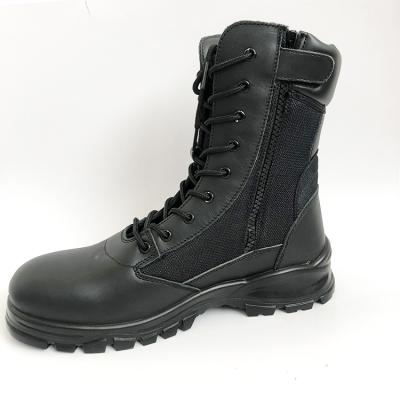 China Wholesale Black Genuine Leather Ankle Army Boots Safety Shoes China Factory Anti-skid High Military Boots for sale