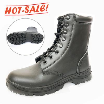 China Cheap Wholesale Anti-slip Black Leather Ankle Boots Price Military Boots Army for sale