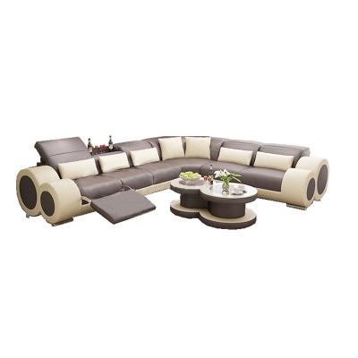 China Modern Furniture Extendable Sofa Set Electric Recliner Living Room Leather Sofa for sale