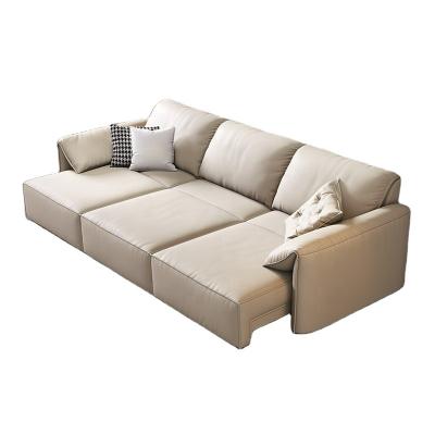 China Function Adjustable Electric Italian Light Luxury Sofa Bed Flat-Lay Living Room (Other) Retractable Sofa Bed for sale