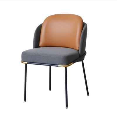 China Other Leisure Leather Living Room Nordic Lightweight Luxury Metal Chairs Dining Chairs for sale