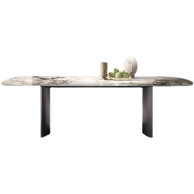 China Other Rock Slab Italian Minimalist Home Dining Table And Chair Combination Imported High End Dining Table for sale