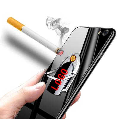 China Originality Phone Kickstand Stereoscopic Logo Lighters Stereoscopic Logo USB Rechargeable Electronic Igniter USB Metal Rechargeable Lighter Custom Igniter for sale