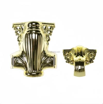 China American Style Shiny Gold American Style 24#set Electronic Electroplated Plastic Coffin Corner Decorative Handle Quality Coffin Accessories for sale