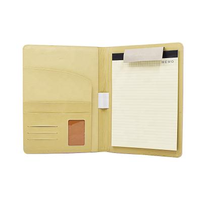 China Eco-friendly A4 A5 Custom Paper Recycled Leather Lever Arch File Holder With Card Holder for sale