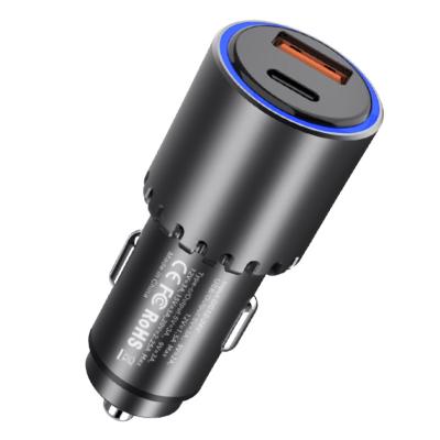 China Multifunctional Car Charger USB Mini Fast Car Charger 65w Left Adapter for sale