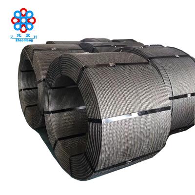 China Clean sDrawn wire post tensioning high tensile steel wire concrete1860MPa 12.7mm15.24mm PC steel wire wire for sale