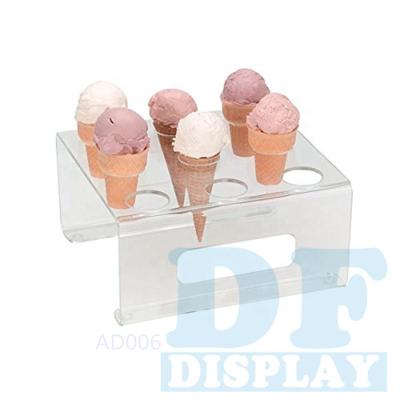 China AD006 HIGH QUALITY Acrylic Ice Cream Cone Holder 9 Section Stand DFDISPLAY for sale