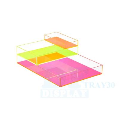 China Wedding Party House TRAY30 Acrylic Neon Serving Trays DFDISPLAY for sale