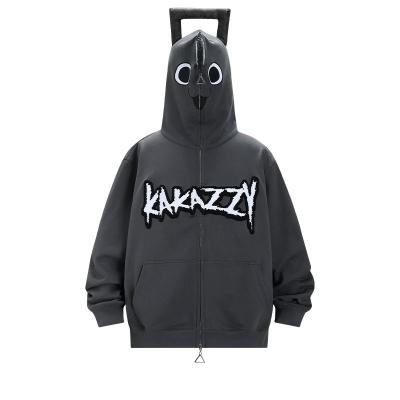 China Zipper- 2023 Full Zip Hoodie Men Cotton Full Face Street Oversized Custom Unisex High Quality Printing Hoodie for sale